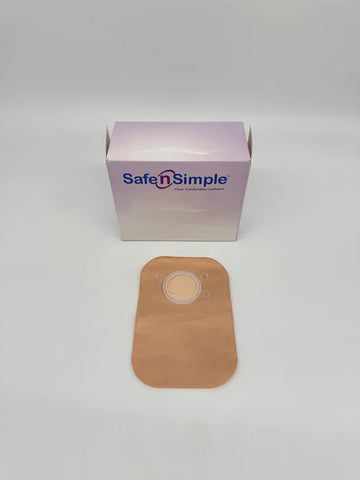 Safe N Simple SNS7400134 8" Closed 2-Piece Pouch Opaque 1-3/4" Flange with Belt Tabs