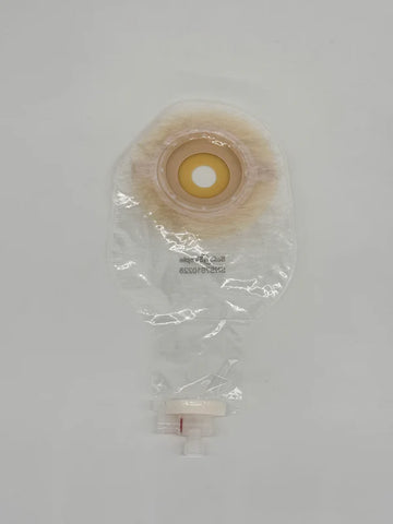 Safe N Simple SNS7610228 9" Urostomy 1-Piece Pouch Extended Wear Convex Transparent 7/8" Pre-Cut Stoma opening with valve and Belt Tabs