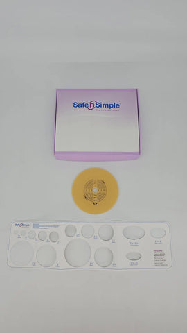 Safe N Simple SNS7815234 2-Piece Round Barrier Extended Wear with Solid Hydrocolloid 2-3/4" Flange Cut-to-Fit up to 2-1/4" Stoma